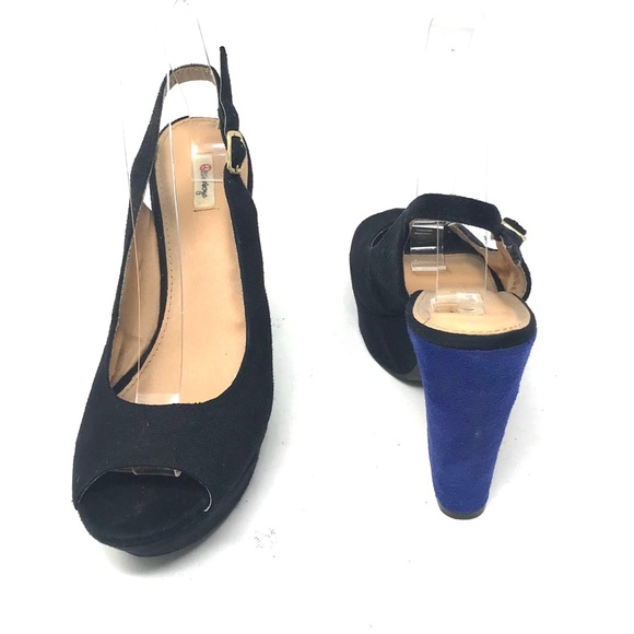 Olsenboye Peep Toe Platform Sling Back Heels - Picture 6 of 8